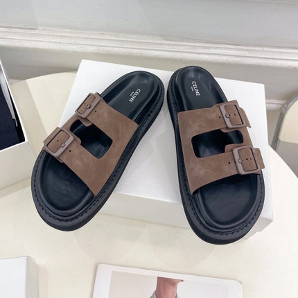 DAD SANDAL MULE IN MEIDUM BROWN SUEDE