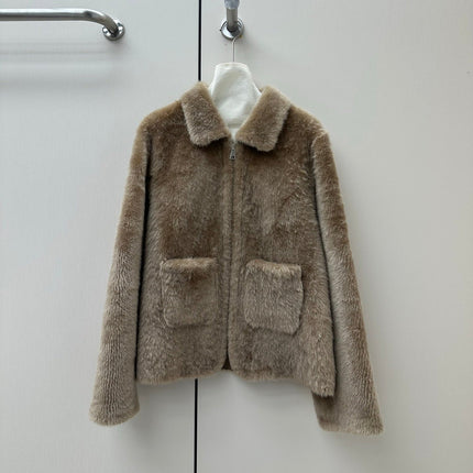 CELINE 26S ZIP-UP FUR JACKET 579