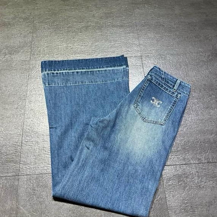 CELINE 26S HIGH-WAIST WIDE-LEG JEANS 744