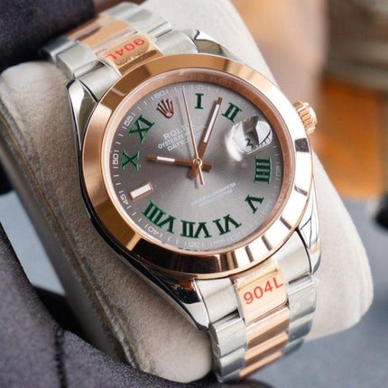 DATEJUST 41MM SMOOTH BEZEL WIMBLEDON DIAL