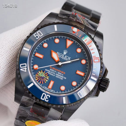 SUBMARINER DATE CUSTOM BLUE RED BEZEL